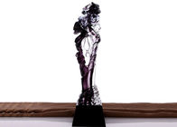 Thiết kế trừu tượng màu đặc biệt Cup Glaze Trophy, Crystal Base Custom Trophy Awards