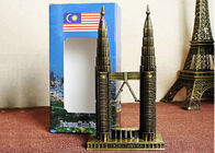 Mạ đôi Malaysia Petronas Tháp đôi Pewter lưu niệm du lịch