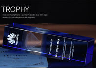 Blue K9 Crystal Trophy Cup Các cuộc thi lớn được sử dụng với Logo khắc laser 3D