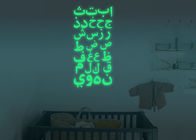 Chất liệu Vinyl DIY Trang trí nội thất Thủ công, Văn bản Ả Rập Hình nền huỳnh quang